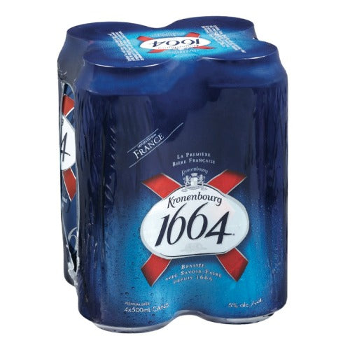 KRONENBOURG 1664 BIÈRE CANS BEER 4 X 500ML
