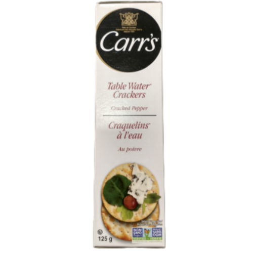 CARR'S CRACKERS TABLE WATER CRACKED PEPPER 125G