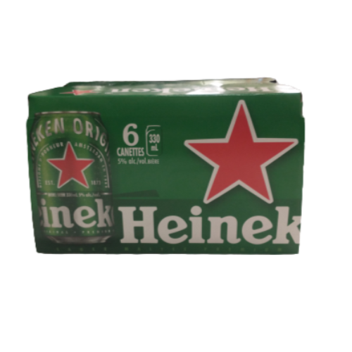 HEINEKEN BEER CANS 6 X 330ML