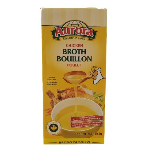 AURORA SOUPS & BROTHS CHICKEN BROTH 900ML