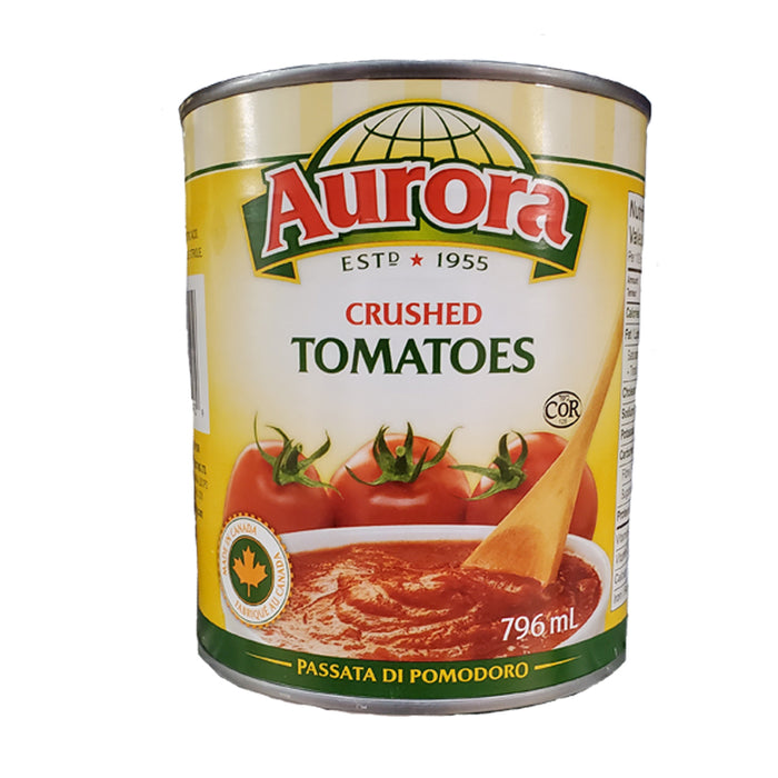 AURORA TOMATO SAUCES AND PASTES TOMATOES CRUSHED 796ML
