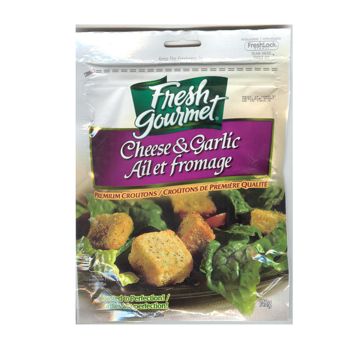 FRESH GOURMET GARLIC AND CHEESE CROUTONS 142GR