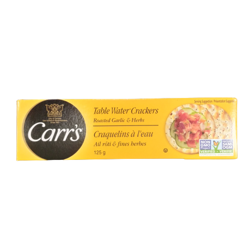 CARR'S CRACKERS ROASTED GARLIC & HERBS 125G
