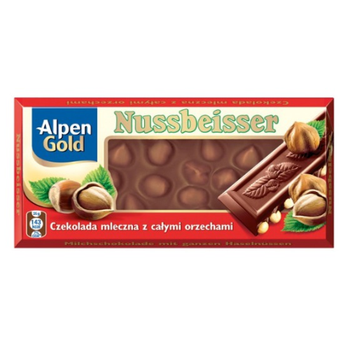 NUSSBEISSER MILK CHOCOLATE WITH HAZELNUT 100G