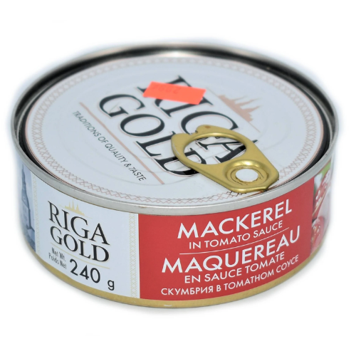 RIGA GOLD MACKEREL IN TOMATO SAUCE 240G