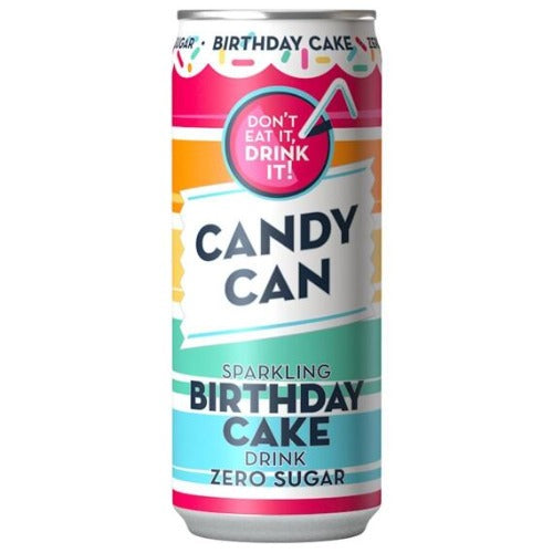 CANDY CAN SPARKLING DRINK BIRTHDAY CAKE ZERO SUGAR 330ML