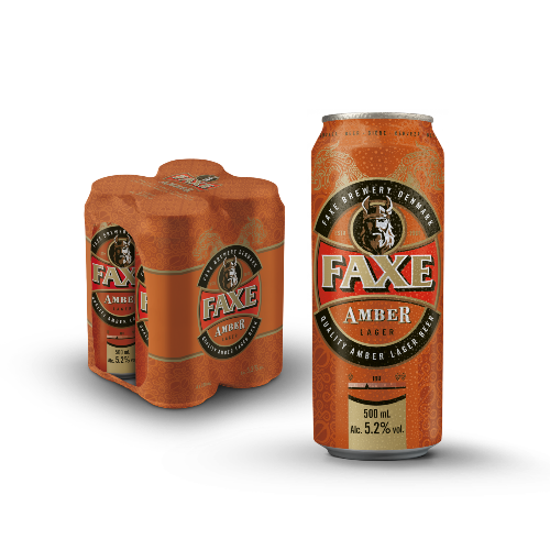 FAXE AMBER LAGER BEER 4X500ML