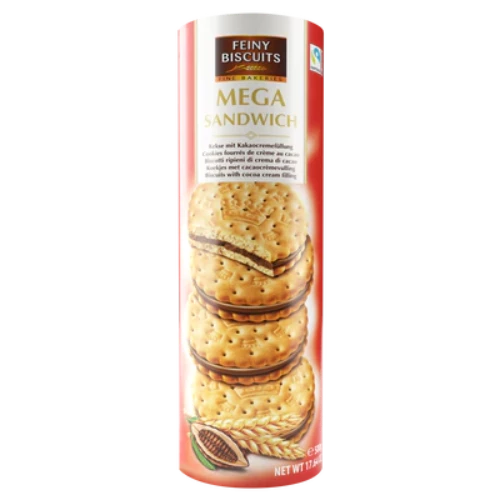 FEINY BISCUITS MEGA SANDWICH CHOCOLATE COOKIES 500G