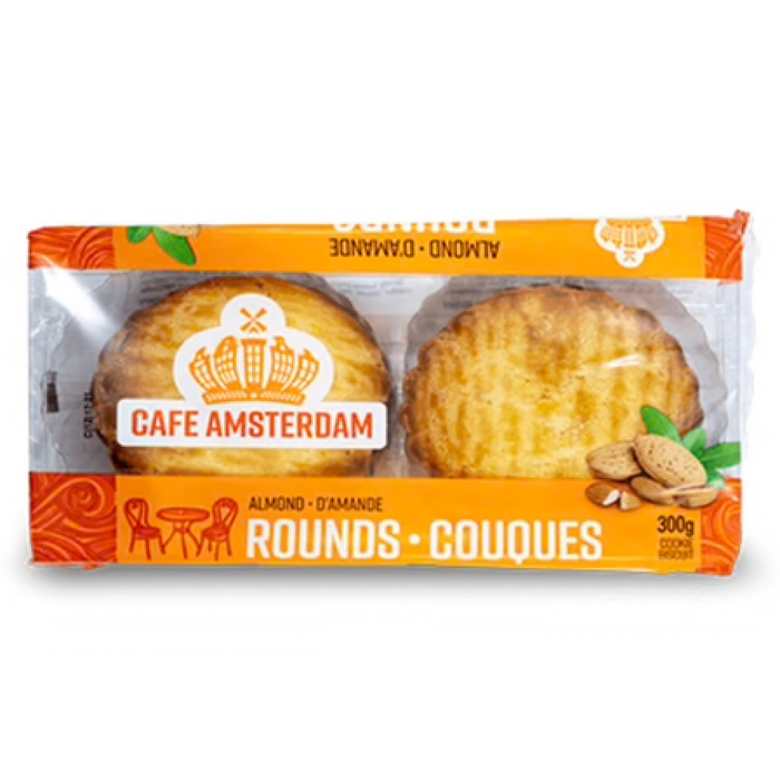 BISCUITS RONDS AMANDE GOÛT CAFÉ AMSTERDAM 300G