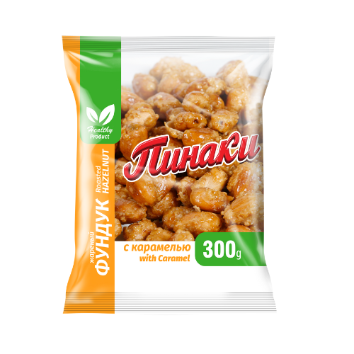 HEALTHY PRODUCT HAZELNUTS WITH CARAMEL 300G