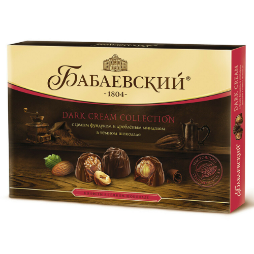 BABAEVSKII DARK CREAM ALMOND HAZELNUT CREAM CHOCOLATE 200G