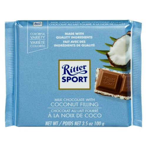 RITTER SPORT COCONUT FILLING CHOCOLATE 100G