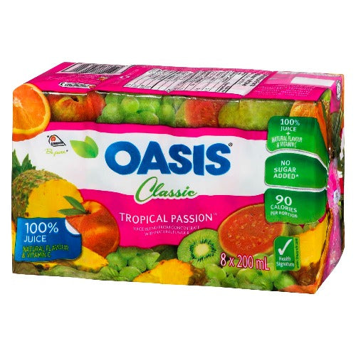 OASIS TROPICAL PASSION JUICE 8×200ML