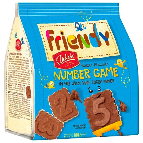 DELICIA FRIENDY NUMBER GAME COOKIES 100G