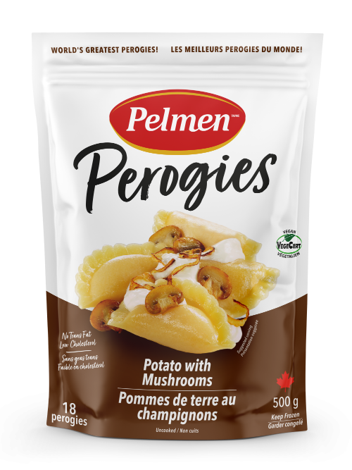 PELMEN FOODS PEROGIES POTATO WITH MUSHROOMS 500G