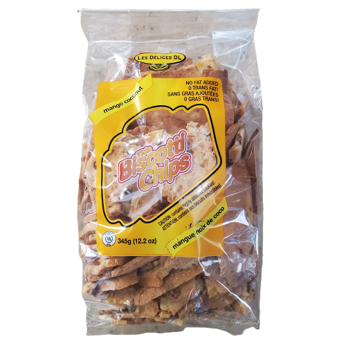 LES DELICES DL THIN BISCOTTI CHIPS MANGO COCONUT 345G