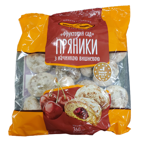 KIIVHLEB GINGERBREAD "FRUKTOVII SAD" WITH CHERRY FILLING 360G