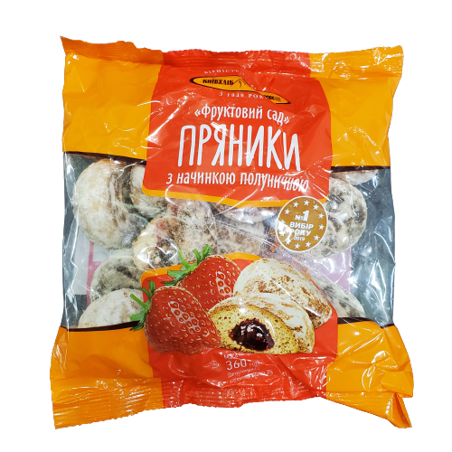 KIIVHLEB GINGERBREAD "FRUKTOVII SAD" WITH STRAWBERRY FILLING 360G