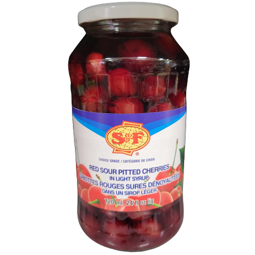 S&F RED SOUR PITTED CHERRIES IN LIGHT SYRUP 720ML