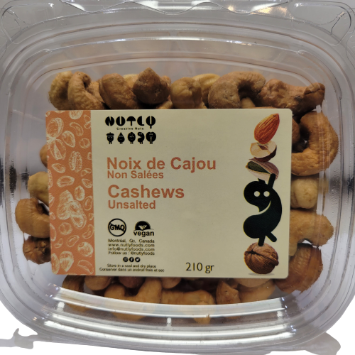 CREATIVE NUTS CASHEWS UNSALTED 210G