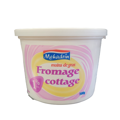 MEHADRIN CREAMED COTTAGE CHEESE 1% 500G