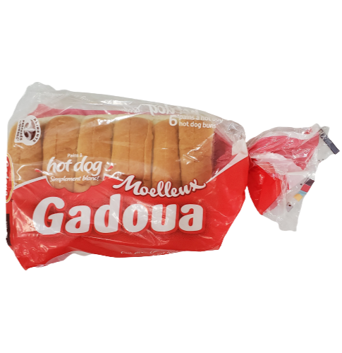 GADOUA WHITE HOT DOG BREAD 6PCS
