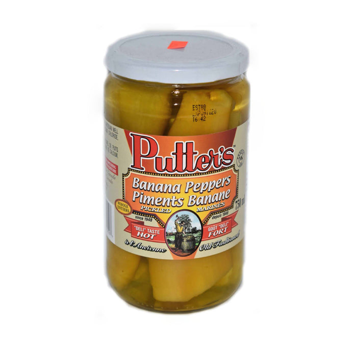PUTTER'S PICKLED  HOT BANANA PEPPERS 750ML