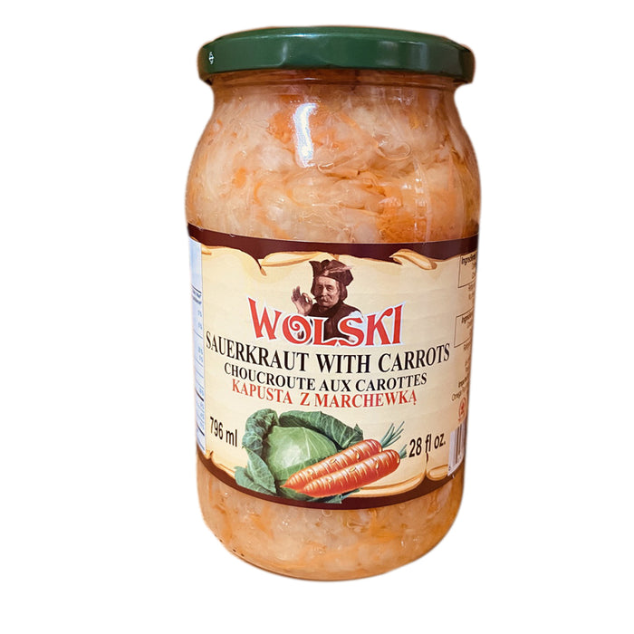 WOLSKI MARINATED VEGETABLES SAUERKRAUT WITH CARROTS 796ML