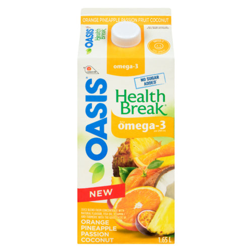 OASIS HEALTH BREAK ORANGE PINEAPPLE COCONUT JUICE 1.65L