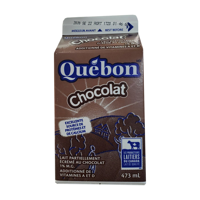 QUEBON 473ML DAIRY MISC. CHOCOLATE 1%