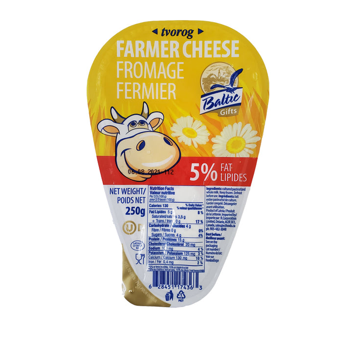 BALTIC GIFTS 250G COTTAGE FARMER CHEESE 5%