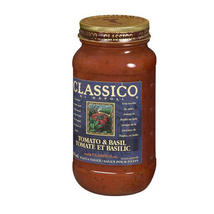 CLASSICO 650ML  TOMATO AND BASIL PASTA SAUCE