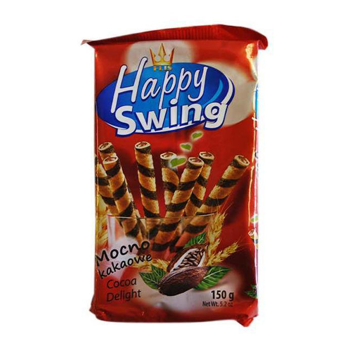 HAPPYSWING 150G WAFERS COCOA ROLLS