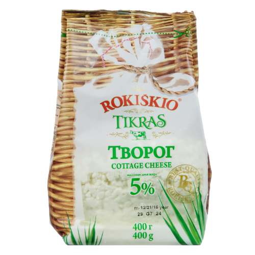 ROKISKIO TIKRAS FARMER CHEESE 5% 400G