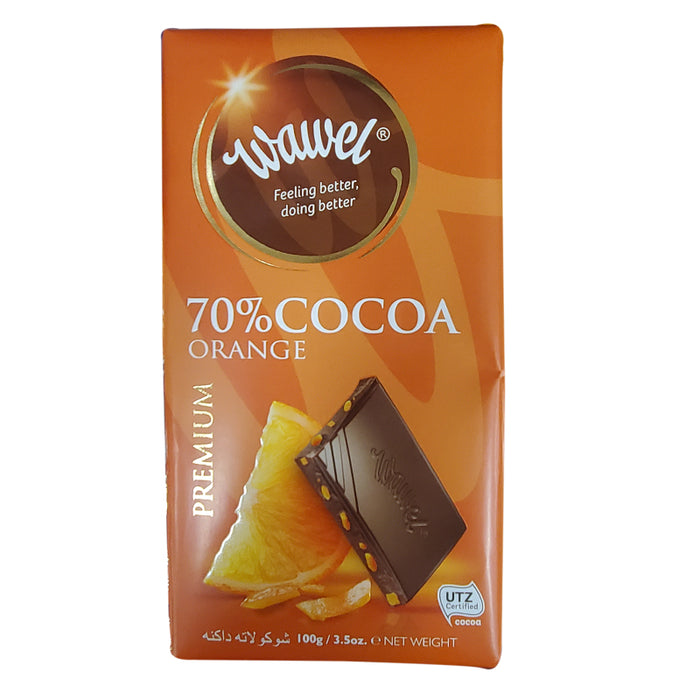 WAWEL 70% COCOA DARK CHOCOLATE WITH ORANGE 100G