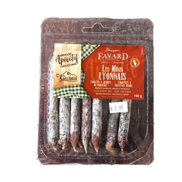 MAISON FAYARD LES MINI LYONNAIS TOMATOES & PROVENCE HERBS DRY SAUSAGE 100G