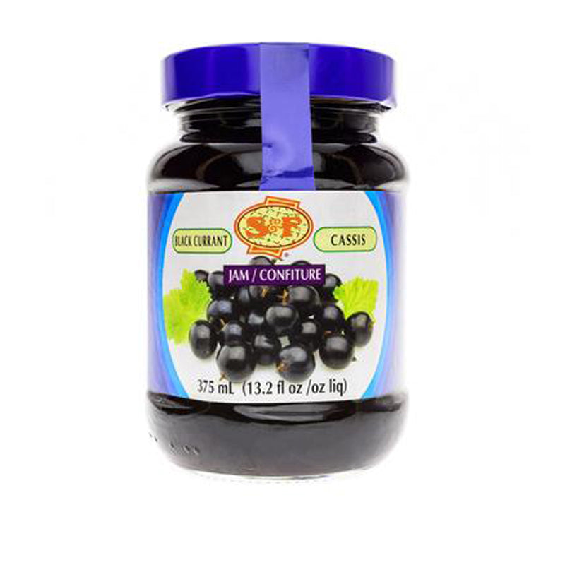 S&F JAM BLACK CURRANT 375ML