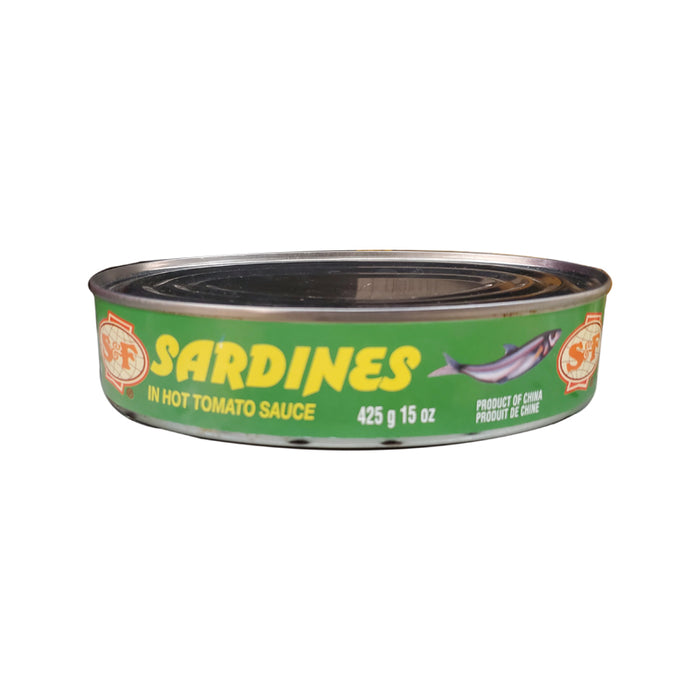 S&F SARDINES IN HOT TOMATO SAUCE 425G