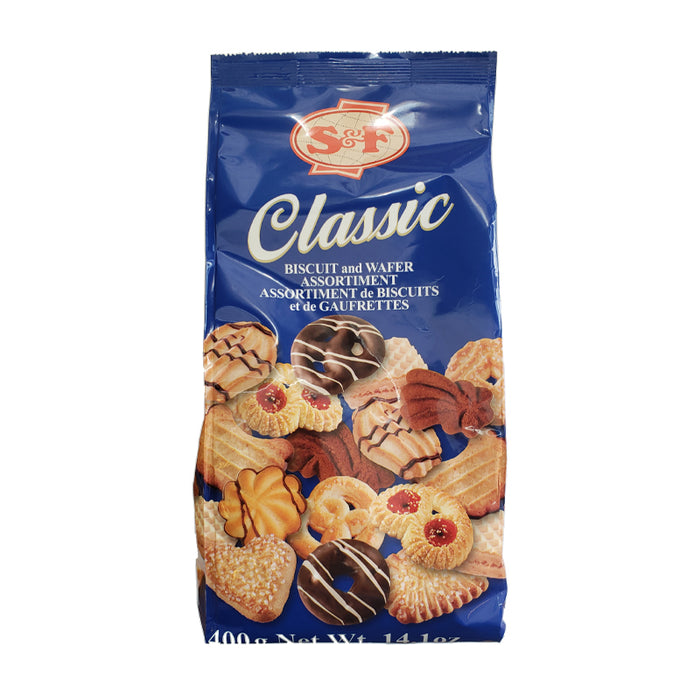 S&F CLASSIC BISCUIT AND WAFER ASSORTIMENT 400G COOKIES