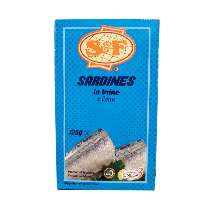 S&F SARDINES IN BRINE 125G