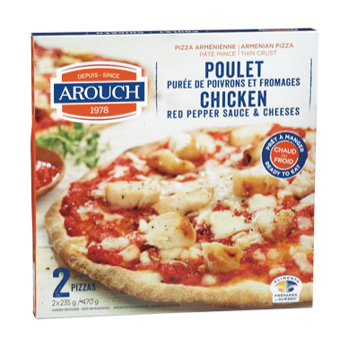 AROUCH 2'236G/470G PIZZAS PIZZA CHICKEN RED PEPPER AND CHEESE