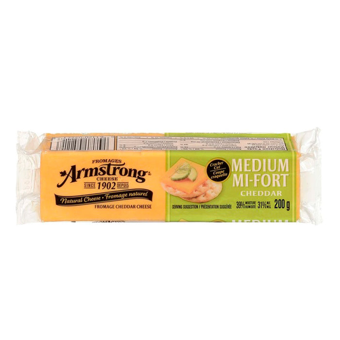 ARMSTRONG 200G PACKAGED CHEESE CHEDDAR MEDIUM