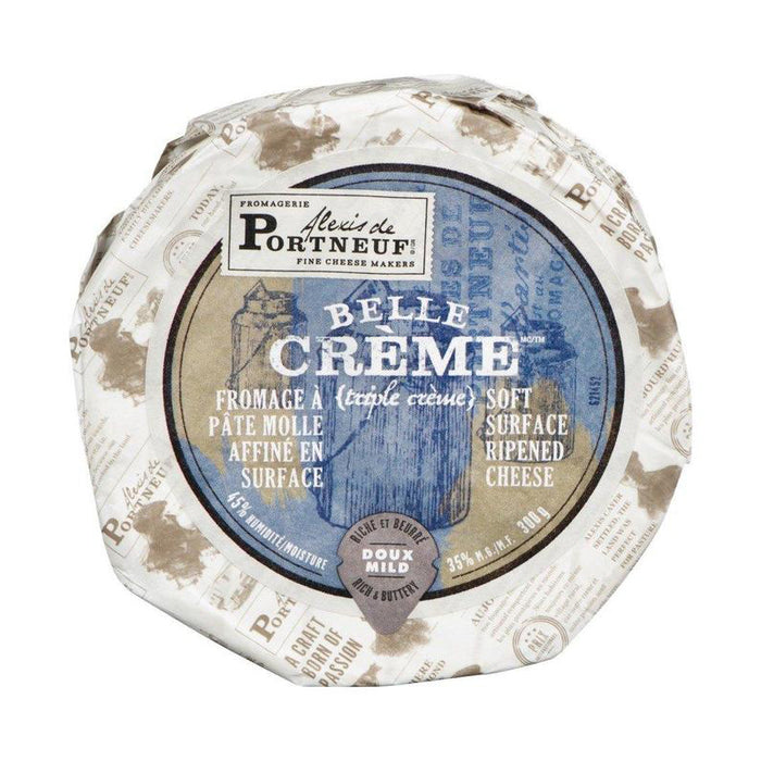 ALEXIS DE PORTNEUF 300 G BELLE CREME TRIPLE CREAM SOFT SURFACE RIPEND CHEESE MILD