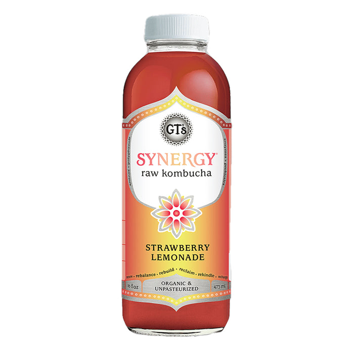 GTS KOMBUCHA ORGANIC AND RAW 480ML  STRAWBERRY LEMONADE