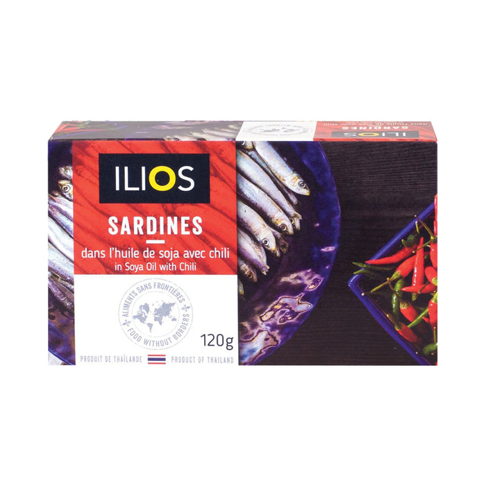 ILIOS SARDINES IN OIL WITH CHILI 120G