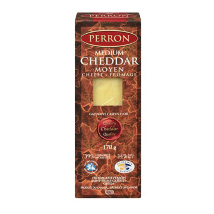 PERRON 170G PACKAGED CHEESE CHEESE CHEDDAR MEDIUM