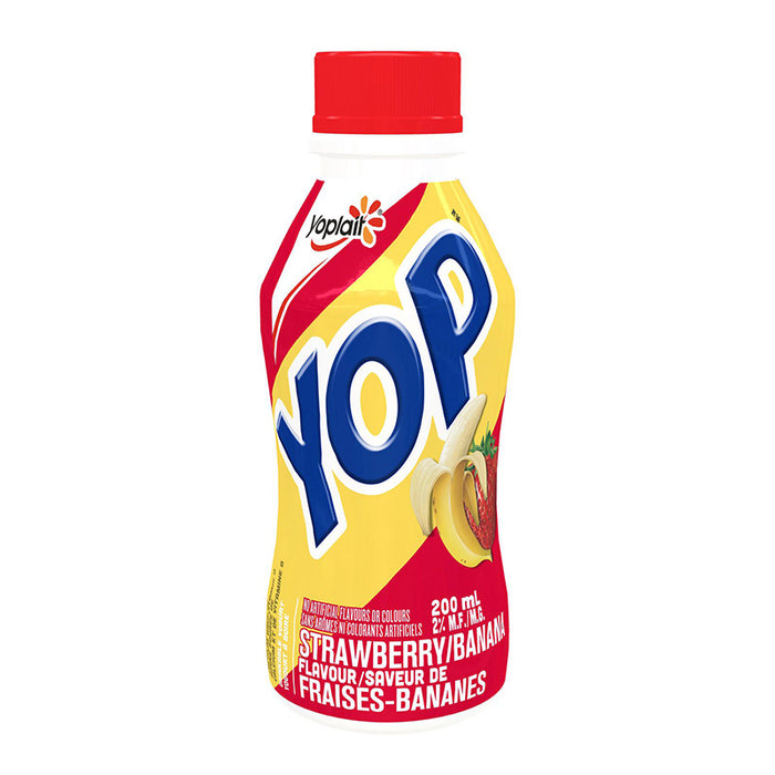 YOPLAIT YOP 200ML YOGOURT STRAWBERRY BANANA 2%