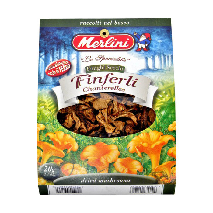 MERLINI FINFERLI CHANTERELLES 20GR DRIED VEGETABLES DRIED MUSHROOMS