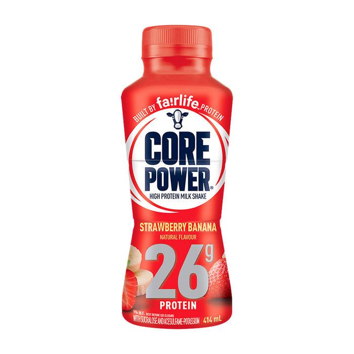 CORE POWER 414ML MILK SHAKE DRINKS HIGH PROTEIN MILK SHAKE STRAWBERRY AND BANANA