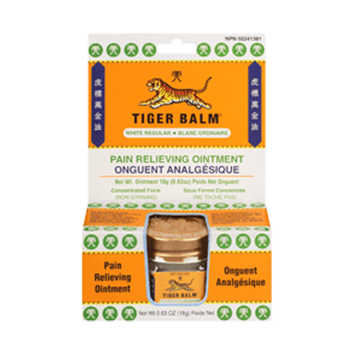 TIGER BALM 18G BODY CARE PAIN RELIEVING OINTMENT WHITE REGULAR